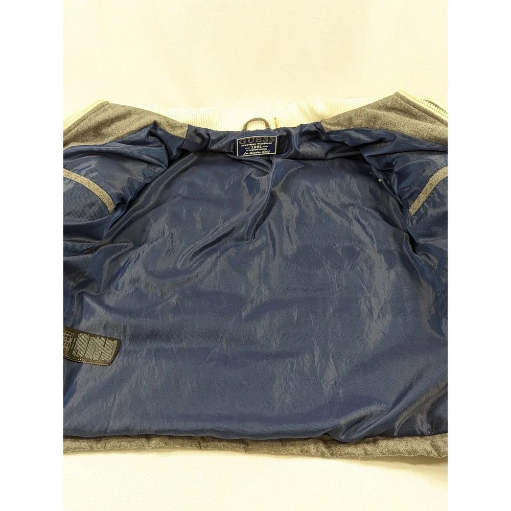 GUESS Double Zip HEAVY coat Double Zip‎ Winter Wool blend SZ. Men's MEDIUM GRAY